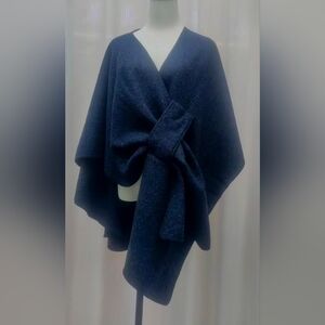NEW Elegant Navy Blue Wrap Shawl